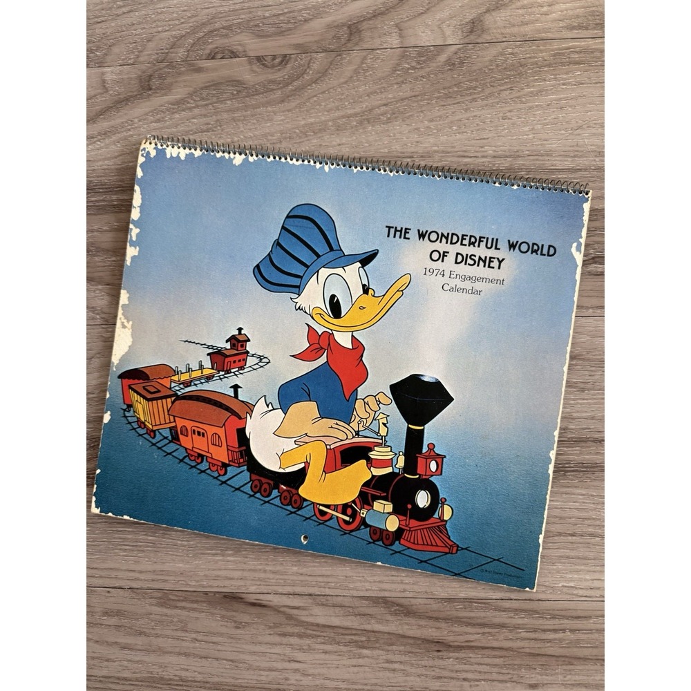Vintage 1974 Disney Calendar Hallmark Whimsical Colorful